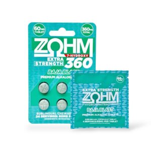 zohm extra strength 7 hydroxy 360 baja blast tablets 60mg per tablet set 54595