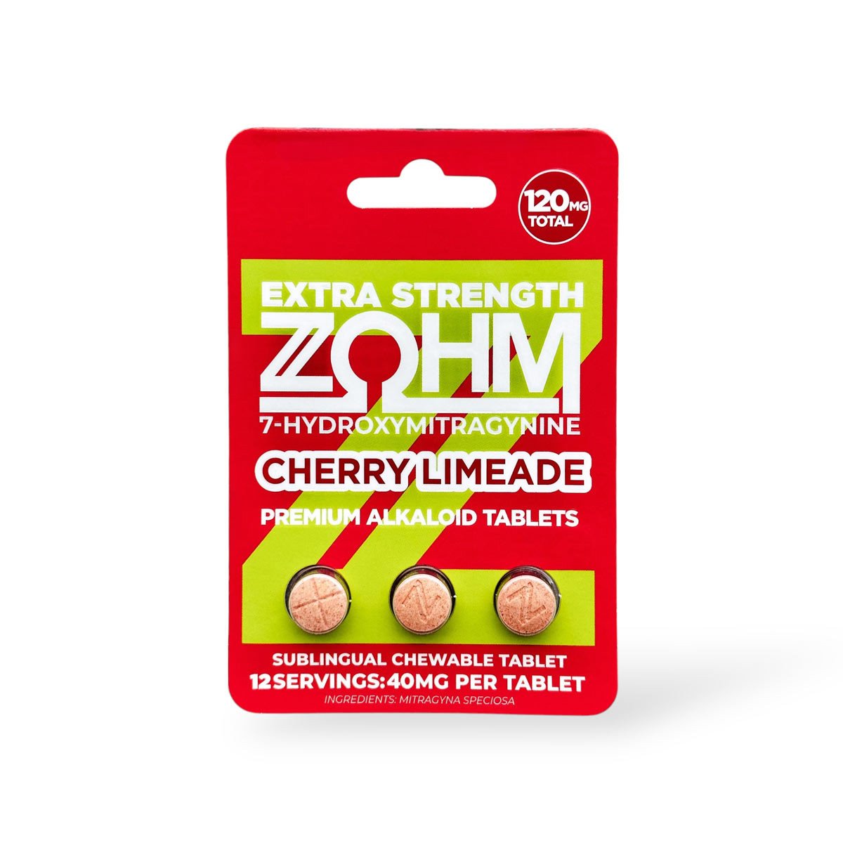 ZOHM Extra Strength 7 OH Tablets Cherry Limeade 40mg Per Tablet 3ct 35773